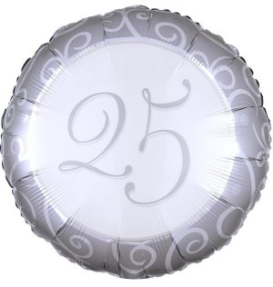 Ballons Mylar Anniversaire Numéro 25