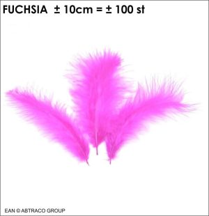 Plume couleur : fuchsia ± 100 pcs / ± 10cm   / Pluim