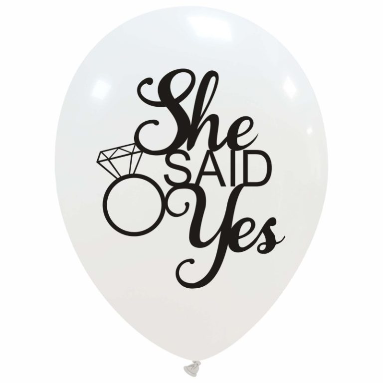 promoballons-she-said-yes-white-latex-balloon