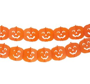 Guirlande Citrouille de 4 mètres - Accessoire de Décoration Halloween Effrayant