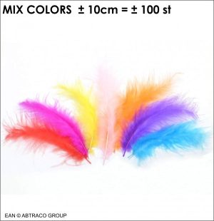 Plumes 10 cm, couleurs assorties