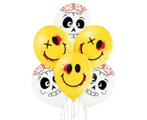 ballons halloween horreur comiques "Cute and Creepy" 6 pcs