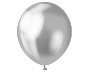 7 x Ballons  Argenté véritable (12" 30cm)  (Chrome Platine Reflex)