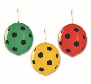 3 x ballons Football  rouge, jaune, bleu = punchingball 45cm - punchball – Image 2