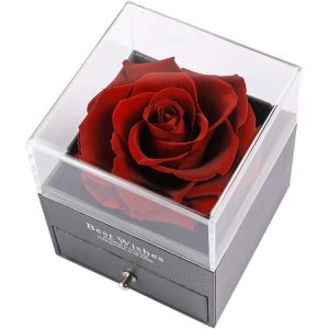 Rose éternelle Dans Une Boîte Cadeau + Plateau à Bijoux 5907451356876 En Vente Sur Shop.promoballons.com08